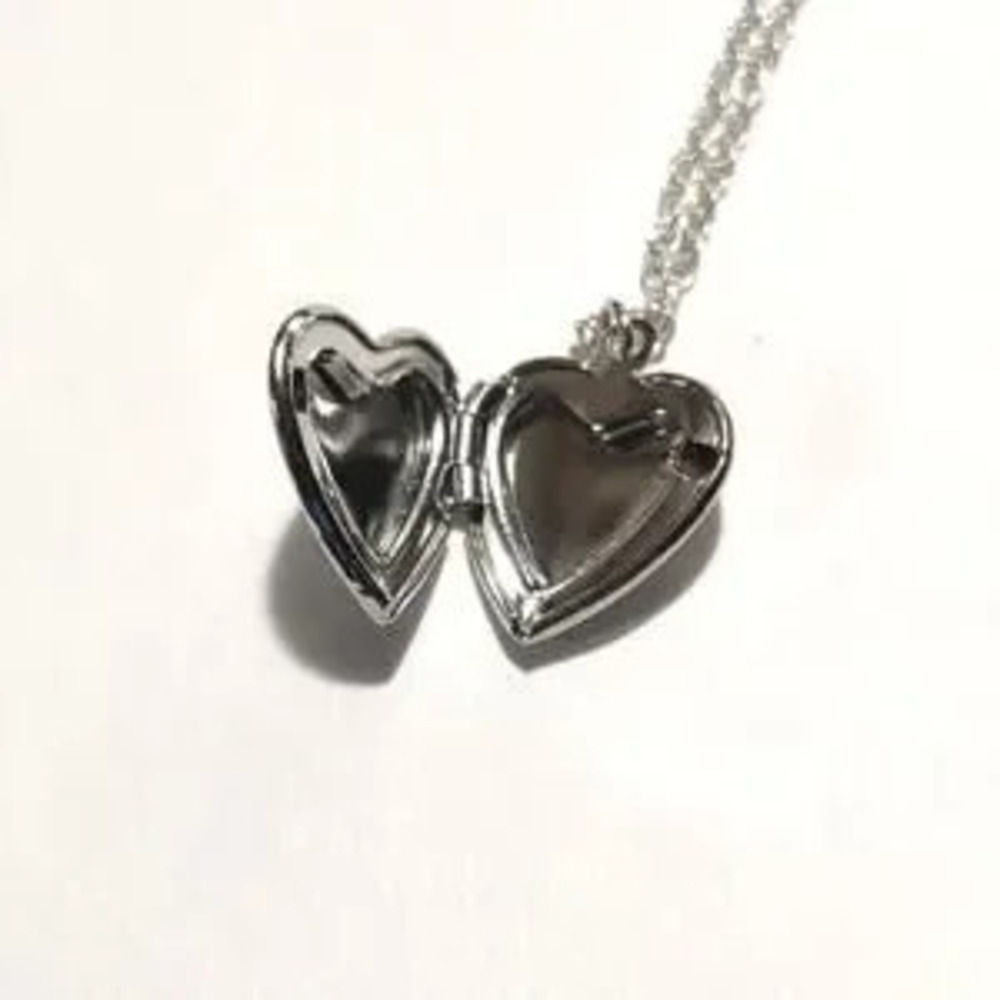 925 Silver Necklace W/ Heart Vine Locket Valentines Birthday Anniversary Gift